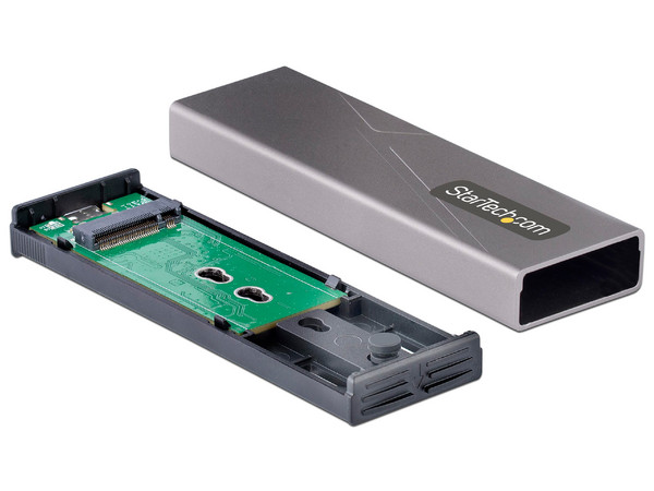 Gabinete Externo Startech para Unidad de Estado Solido NVMe M.2, USB Tipo C 10Gbps, Color Plateado.