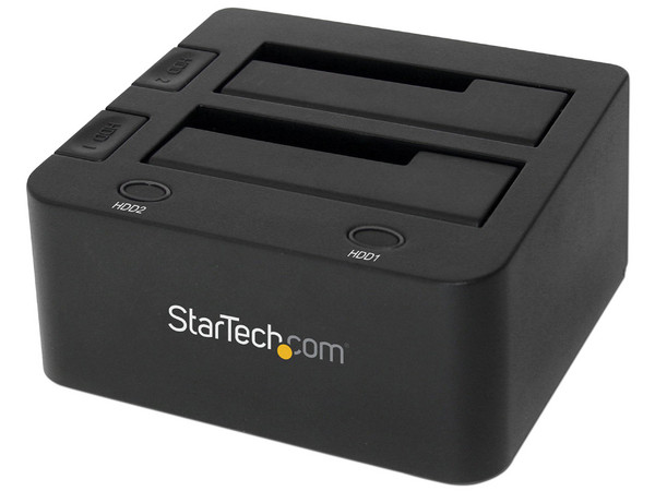 Docking Station USB 3.0 con UASP de 2 Bahías para Disco Duro o SSD SATA de 2,5 o 3,5 Pulgadas.