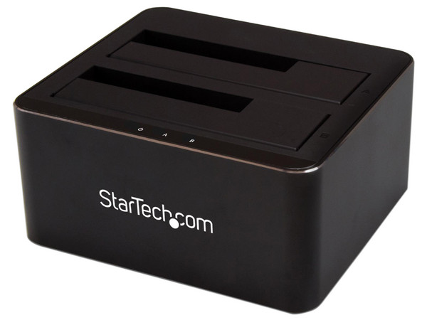 Docking Station USB 3.0 de 2 Bahías SATA de 2.5 o 3.5 Pulgadas para SSD o Disco Duro Base de Conexión para Unidades de Disco
