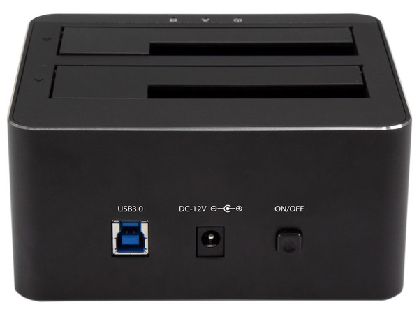 Docking Station USB 3.0 de 2 Bahías SATA de 2.5 o 3.5 Pulgadas para SSD o Disco Duro Base de Conexión para Unidades de Disco