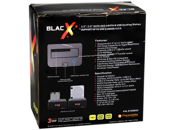 Docking Station Thermaltake Black X para discos duros SATA de 2.5