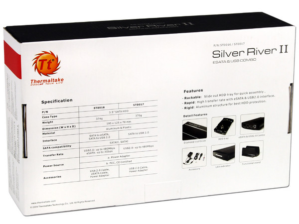 Gabinete Thermaltake Silver River II  para Disco Duro de 3.5