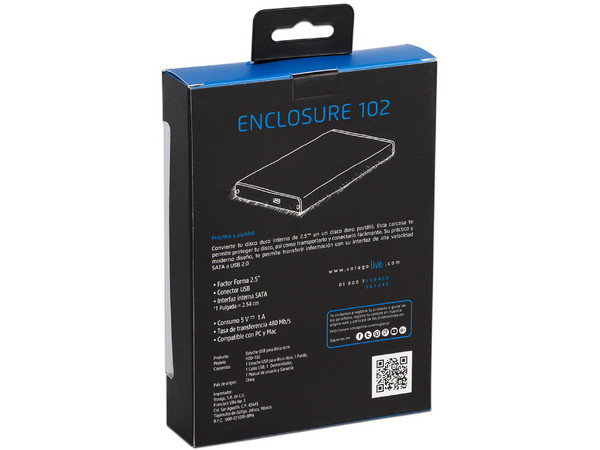 Gabinete Vorago HDD-102 para Disco Duro de 2.5