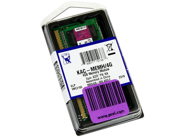 Memoria Kingston de 4GB, Modelo: KAC-MEMH/4G