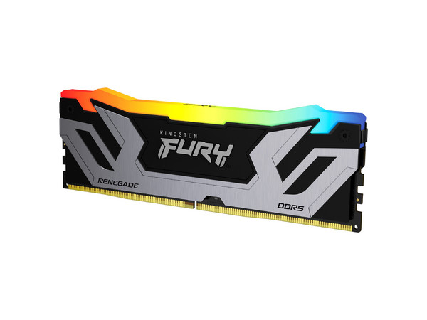 Memoria Kingston DDR5 24GB CL38 8000MT/s, Fury Renegade RGB, Silver, KF588CU42RSA-24.