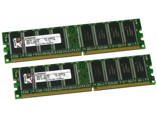 Memoria Kingston de 1G (2 Piezas) Modelo: KTA-G5400/1G
