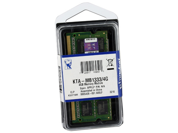 Memoria Kingston de 4GB, Modelo: KTA-MB1333/4G