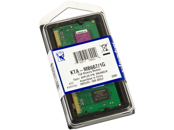 Memoria Kingston de 1GB, Modelo: KTA-MB667/1G (APPLE)   