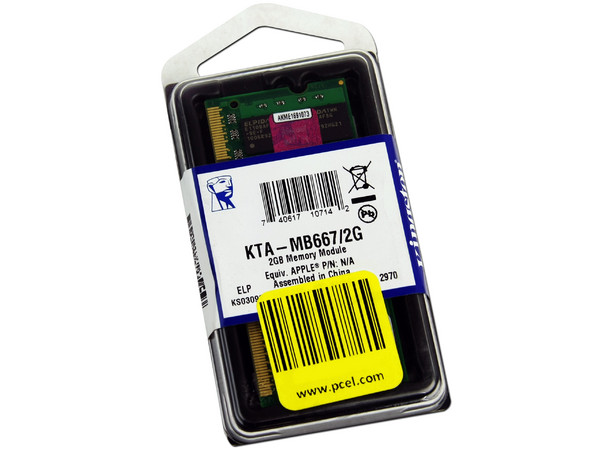 Memoria Kingston de 2GB, Modelo: KTA-MB667/2G (APPLE)
