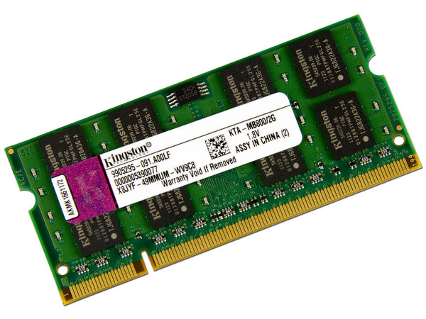 Memoria Kingston de 2GB, Modelo: KTA-MB800/2G