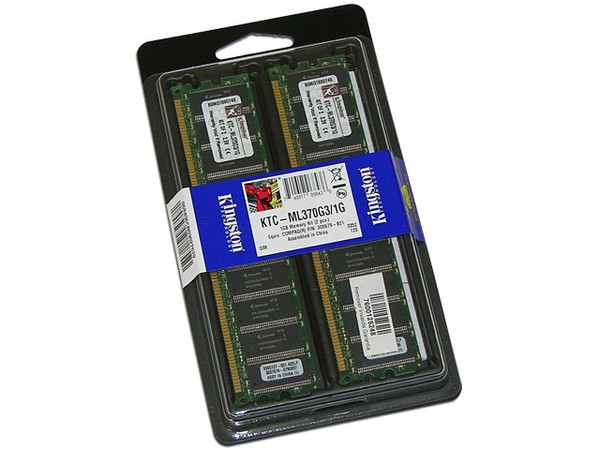 Memoria Kingston de 1GB KIT (2 Piezas), Modelo: KTC-ML370G3/1G
