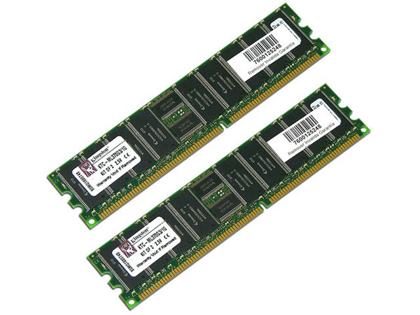 Memoria Kingston de 1GB KIT (2 Piezas), Modelo: KTC-ML370G3/1G