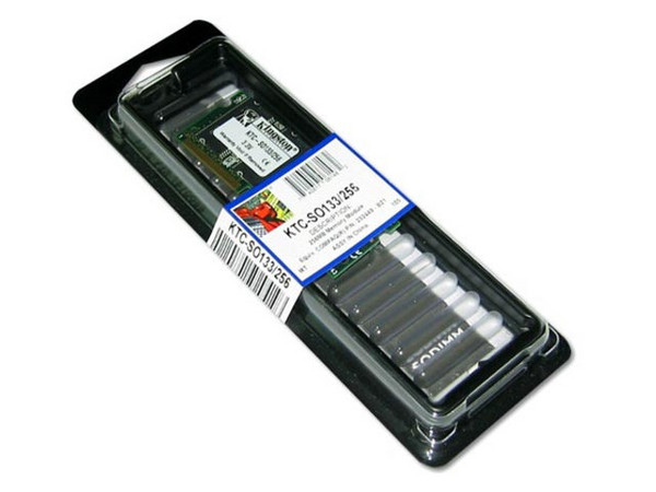 Memoria Kingston de 256MB, Modelo: KTC-SO133/256