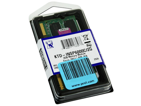 Memoria Kingston de 2GB, Modelo: KTD-INSP6000C/2G (DELL)