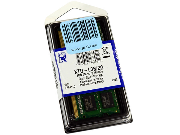 Memoria Kingston de 2GB, Modelo: KTD-L3B/2G