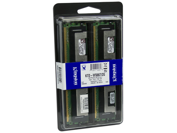 Memoria Kingston de 2GB (2 x 1GB), Modelo: KTD-WS667/2G