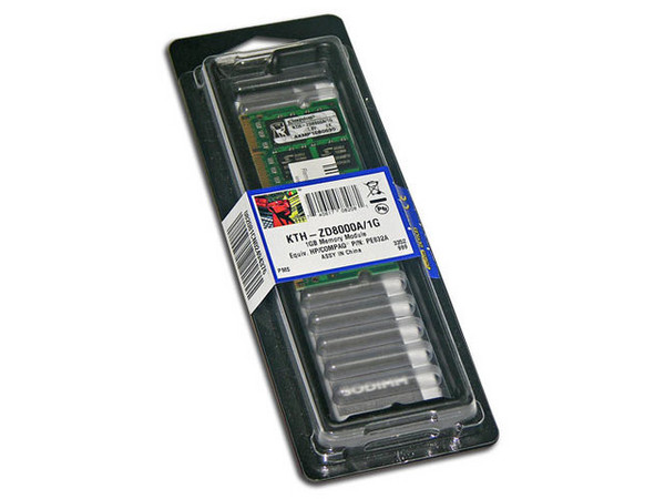 Memoria Kingston de 1GB, Modelo: KTH-ZD8000A/1G