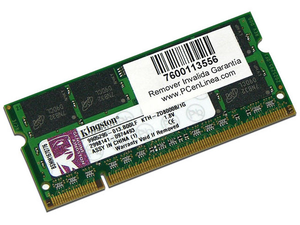 Memoria Kingston de 1GB, Modelo: KTH-ZD8000B/1G