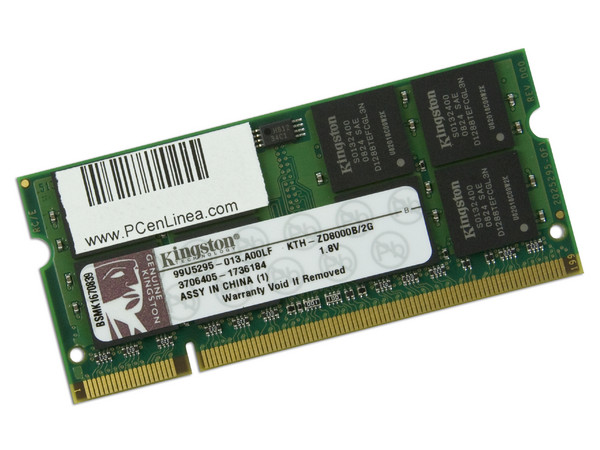 Memoria Kingston de 2GB, Modelo: KTH-ZD8000B/2G