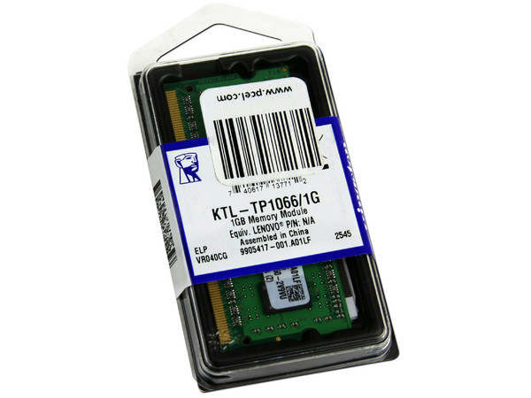 Memoria Kingston de 1GB DDR3, Modelo: KTL-TP1066/1G