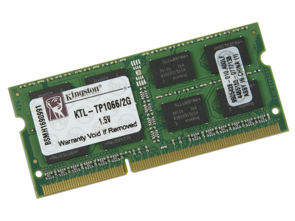Memoria Kingston de 2GB DDR3 1066MHz, PC3-8500, Modelo: KTL-TP1066/2G