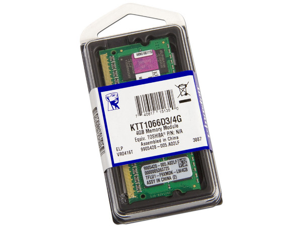 Memoria Kingston de 4GB DDR3, Modelo: KTT1066D3/4G