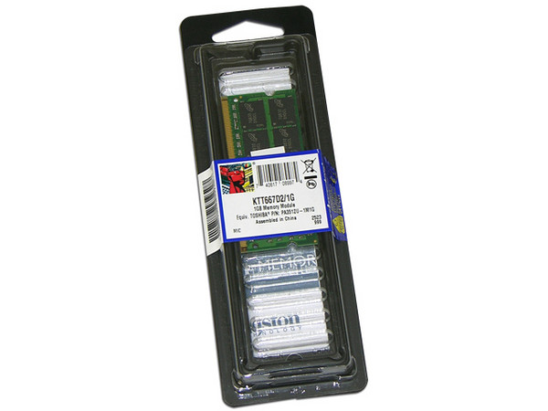 Memoria Kingston de 1GB, Modelo: KTT667D2/1G