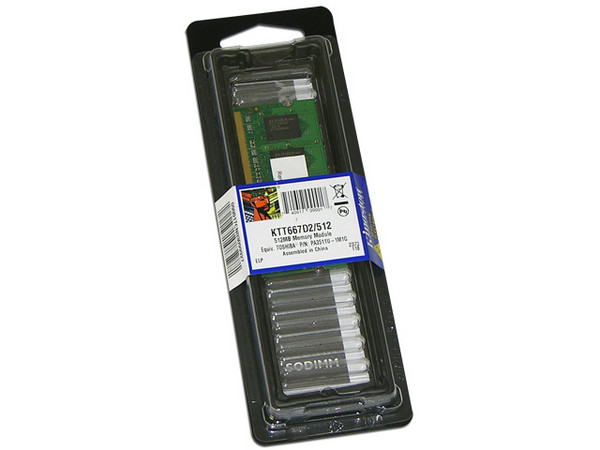 Memoria Kingston de 512MB, Modelo: KTT667D2/512