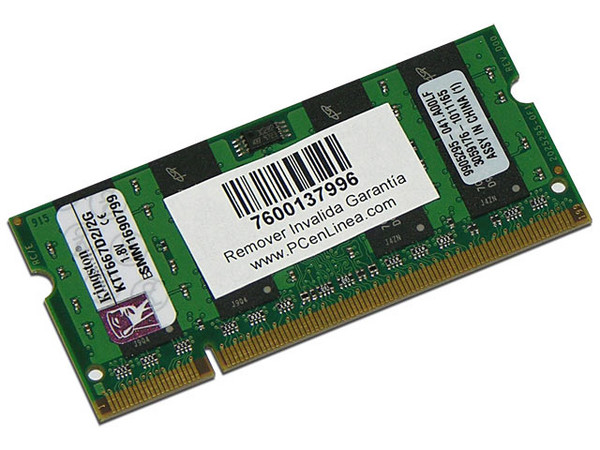 Memoria Kingston DDR2 de 2GB, Modelo: KTT667D22G   