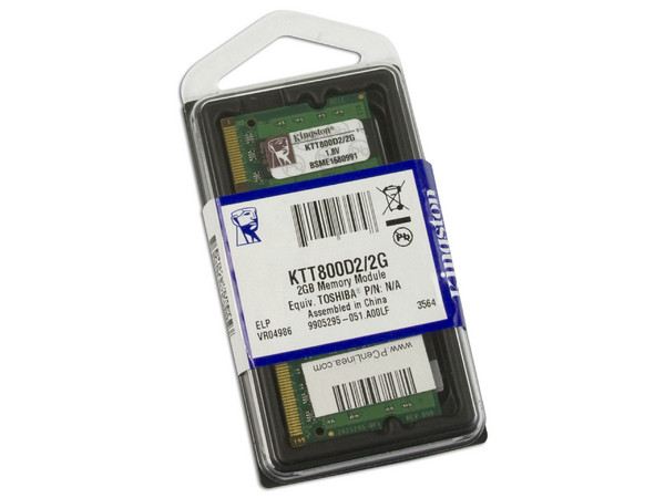 Memoria Kingston de 2GB DDR2, Modelo: KTT800D2/2G.