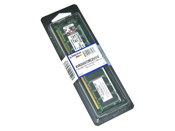 Memoria Kingston de 512MB, Modelo: KVR266X72RC25/512