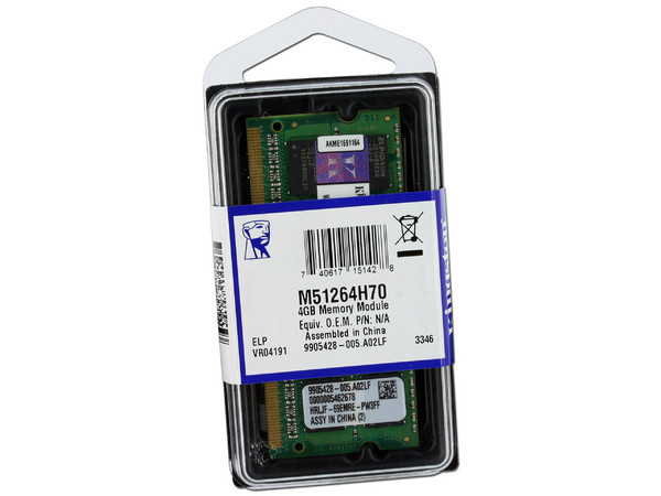 Memoria Kingston de 4GB, Modelo: M51264H70