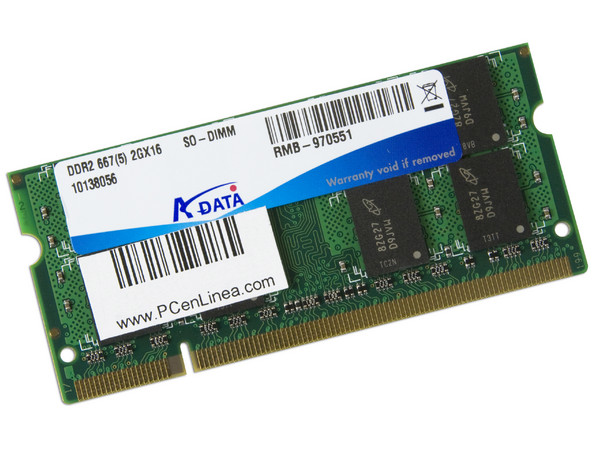 Memoria ADATA SODIMM DDR2 PC2-5300 (667Mhz), 2GB 