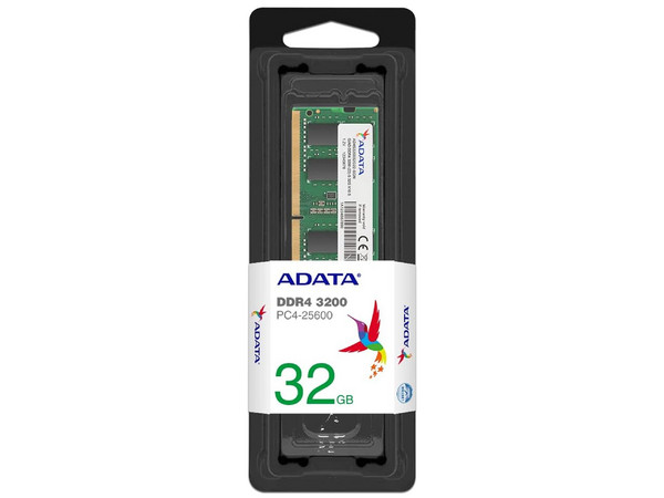 Memoria SODIMM ADATA DDR4 PC4-25600 (3200MHz), 32 GB.