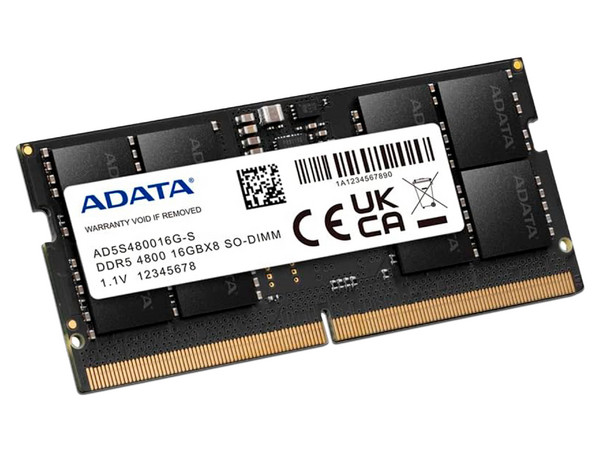 Memoria SODIMM ADATA AD5S48008G-S, DDR5 PC5-38400 (4800MHz), 8GB.