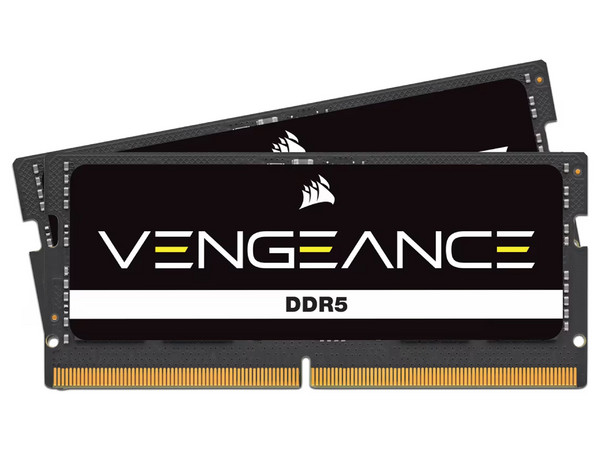 Memoria SO-DIMM CORSAIR Vengeance de 16GB (2x8GB), 4800MT/s, PCB negro.