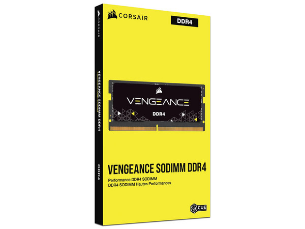 Memoria SODIMM Corsair Vengeance, DDR4 PC4-25600 (3200MHz), CL22, 8GB. Color Negro.