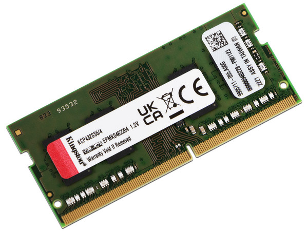 Memoria SODIMM Kingston DDR4 PC4-25600 (3200MHz) CL22, 4GB.