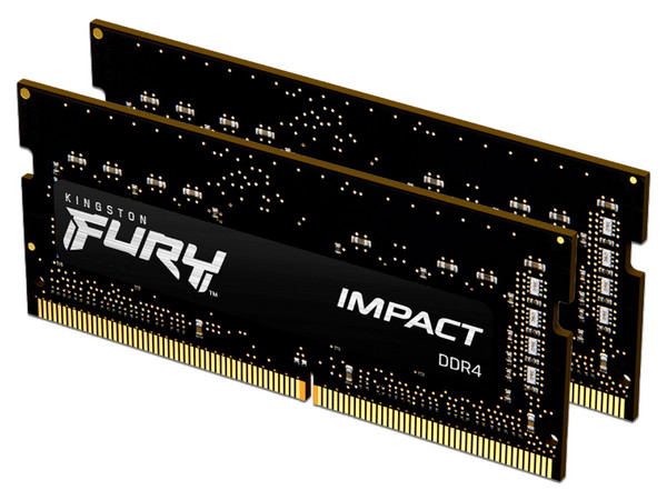Memoria SODIMM Kingston Fury Impact, DDR4 PC4-21300 (2666MHz), CL15, 16GB (2 x 8GB).