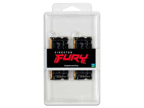Memoria SODIMM Kingston Fury Impact, DDR4 PC4-21300 (2666MHz), CL15, 16GB (2 x 8GB).
