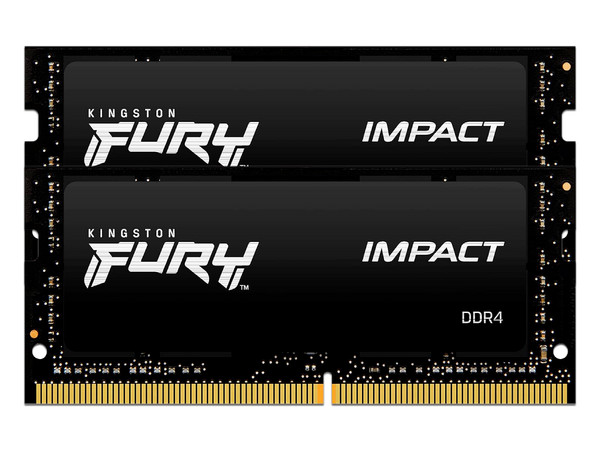 Kit de Memorias SODIMM Kingston FURY Impact, DDR4 PC4-21300 (2666MHz), CL16, 64GB (2 x 32GB).