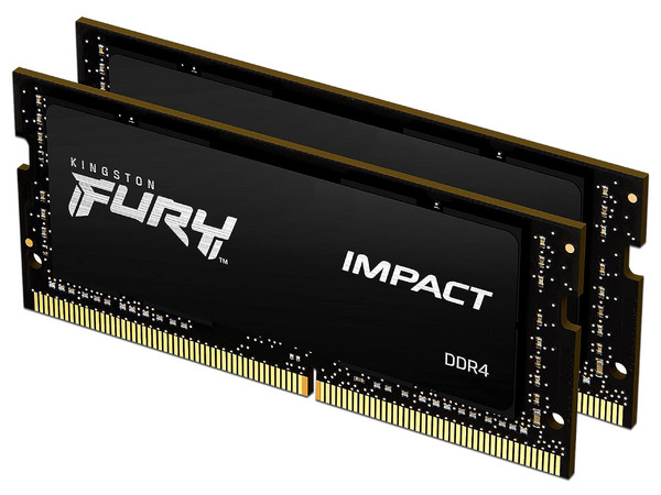 Memoria Kingston SODIMM Fury Impact DDR4 PC4-25600 (3200MHz) CL20, 64 GB (2 x 32GB).