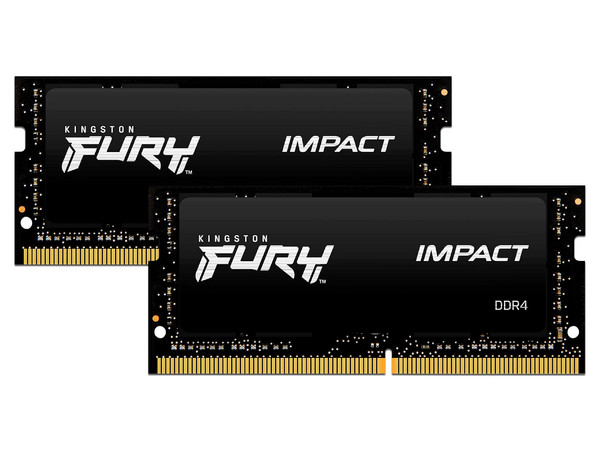 Kit de Memorias SODIMM Kingston Fury Impact, DDR4 PC4-25600 (3200 MHz), CL20, 64GB (2 x 32GB).