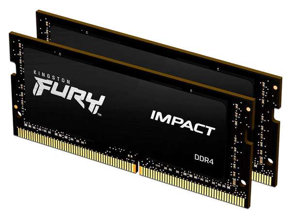 Kit de Memorias SODIMM Kingston Fury Impact, DDR4 PC4-25600 (3200 MHz), CL20, 64GB (2 x 32GB).