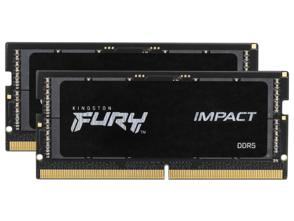 Kit de Memorias SODIMM Kingston Fury Impact DDR5 PC5-38400 (4800MHz), CL38, 16GB (2 x 8GB).