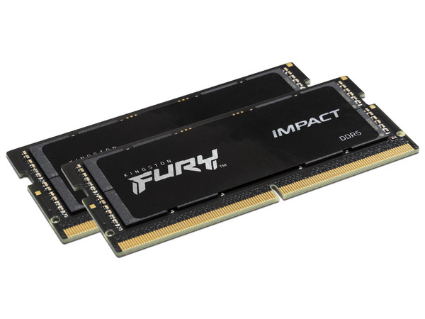 Kit de Memorias SODIMM Kingston Fury Impact DDR5 PC5-38400 (4800MHz), CL38, 32 GB (2 x 16 GB).