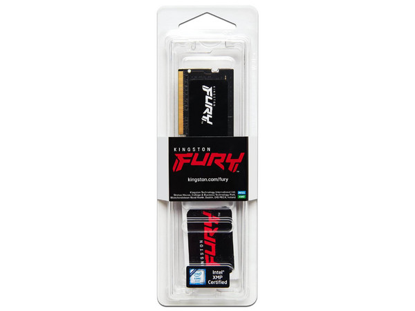 Memoria SODIMM Kingston FURY Impact, DDR5 PC5-44800 (5600MHz), Non-ECC, CL40, 16GB, Color Negro.