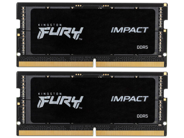 Kit de Memorias SODIMM Kingston FURY IMPACT, DDR5 PC5-44800 (5600MHz), CL40, 32GB (2 x 16GB).