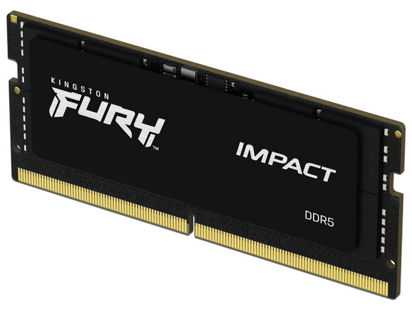 Kit de Memorias SODIMM Kingston Fury Impact, DDR5 PC5-48000(6000MHz), CL38, 32GB (2 x 16GB).