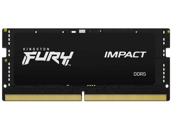 Kit de Memorias SODIMM Kingston Fury Impact, DDR5 PC5-48000(6000MHz), CL38, 32GB (2 x 16GB).
